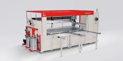 dynamicLine E – konzipiert für die effiziente Applikation von Dichtungsschäumen auf einfach strukturierte Bauteile (Bild: DOPAG)