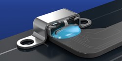 Der neue Structalit® 5511 eignet sich z.B. für Connector Sealing (Klebstoff blau dargestellt) (Bild: Panacol)